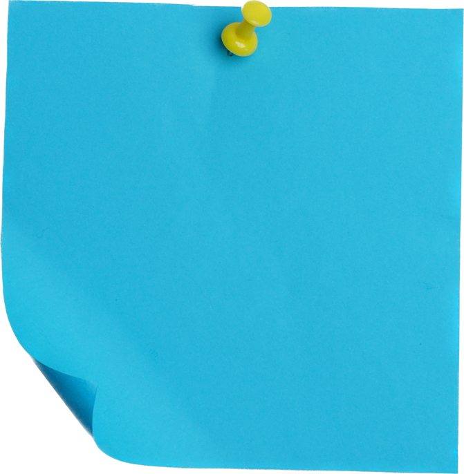 Blue Post It Note